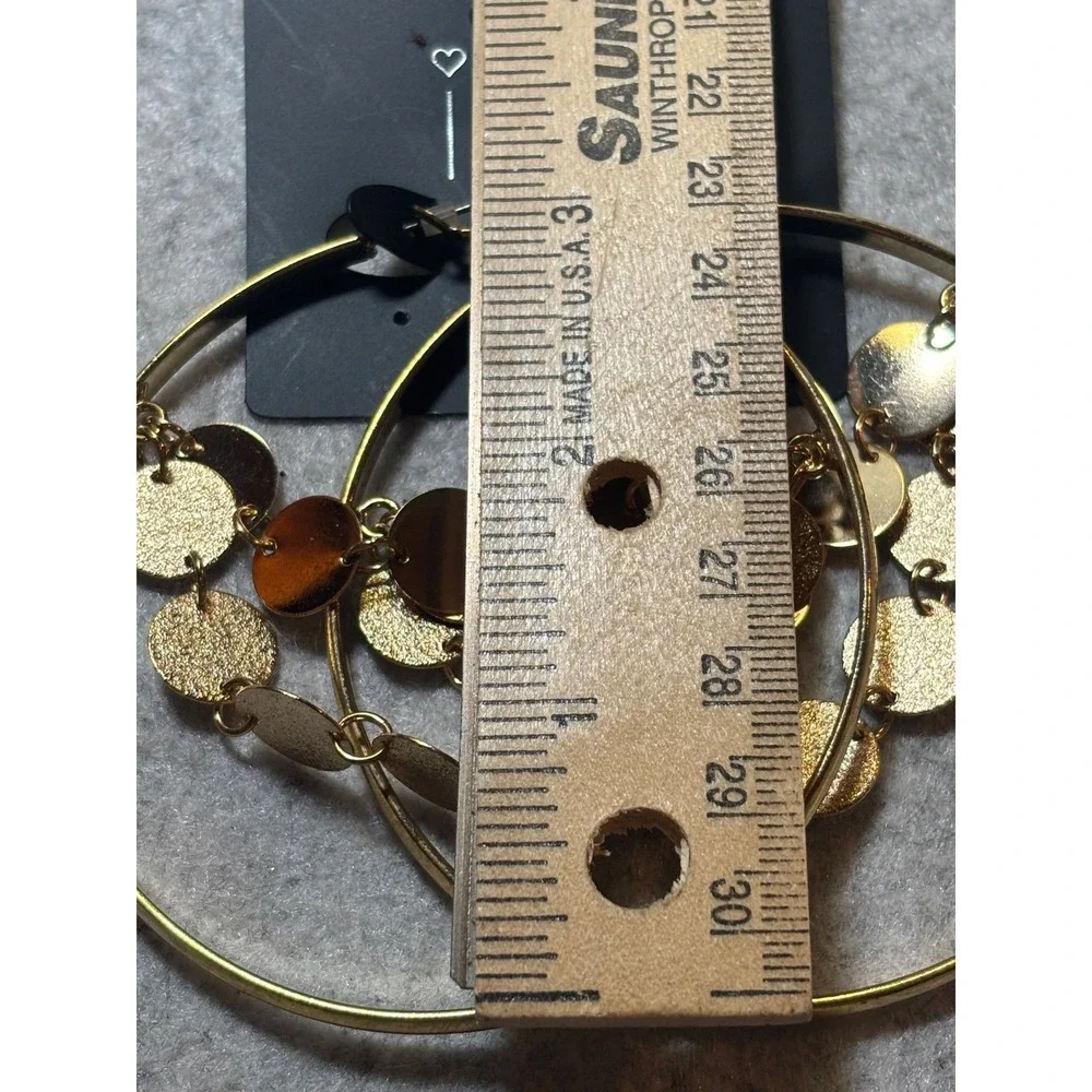#1. Gold-tone chandelier hoop earrings